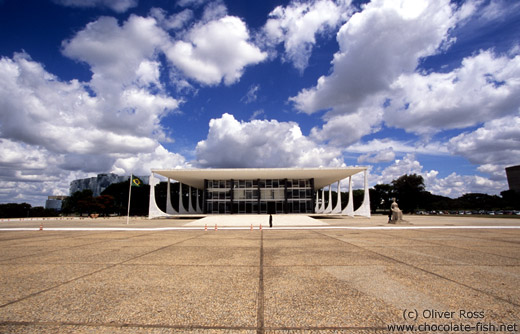 Supreme Court Building at the Square of the Three Powers in Brasilia by architrects Lúcio Costa and Oscar Niemeyer