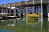 Travel photography:The Itamarati palace (Ministry of Foreign Affairs building) in Brasilia, by architect Oscar Niemeyer, Brazil