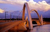 Travel photography:The President Juscelino Kubitscheck Bridge in Brasilia, by the Rio architect Alexandre Chan, Brazil