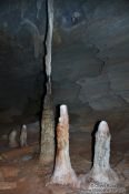 Travel photography:Stalagmites inside the Gruta da Lapa Doce near Lençóis, Brazil
