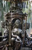 Travel photography:Detail of the fountain in Rio´s Botanical Garden, Brazil
