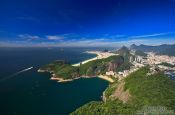 Travel photography:Panoramic view of Rio´s Copacabana district from the Sugar Loaf (Pão de Açúcar), Brazil