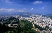 Travel photography:Panoramic view of Rio from the Mirante de Dona Marta near the Corcovado, Brazil