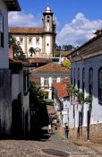 Travel photography:Street in Ouro Preto, Brazil