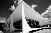 Travel photography:Brasilia Supreme court building by architects Oscar Niemeyer and Lúcio Costa, Brazil