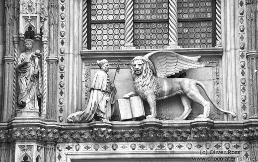 The Venetian Lion above the entrance to San Marco Palace