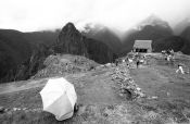 Travel photography:Umbrella with Machu Picchu, Peru