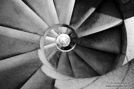 Barcelona Sagrada Familia spiral staircase