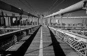 Travel photography:New York Brooklyn Bridge cables, USA