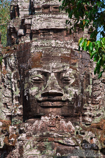 Stone face above the North Gate at Angkor Thom