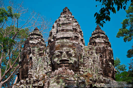 Faces atop the North Gate in Angkor Thom