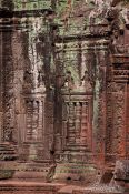 Travel photography:Facade detail of Ta Prom , Cambodia