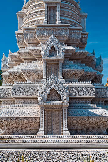 Facade detail of the Sancturay of Princess Norodom Kantha Bopha at the Phnom Penh Royal Palace grounds