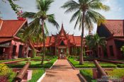 Travel photography:Courtyard of the Phnom Penh National Museum , Cambodia