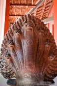 Travel photography:Multi-headed serpent at the Phnom Penh National Museum , Cambodia