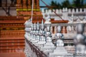 Travel photography:Row of little Buddhas at a temple in Phnom Penh, Cambodia
