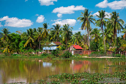 Houses between Sihanoukville and Kampott 