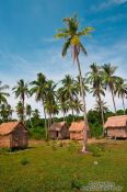 Travel photography:Tourist accommodation on Kaoh Ruessel (Bamboo Island) near Sihanoukville, Cambodia