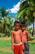 Travel photography:Two boys between Sihanoukville and Kampott , Cambodia