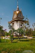 Travel photography:Memorial stupa at the Killing Fields in Choeung Ek, Cambodia