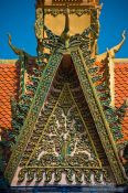 Travel photography:Gable of a temple near Odonk (Udong) , Cambodia
