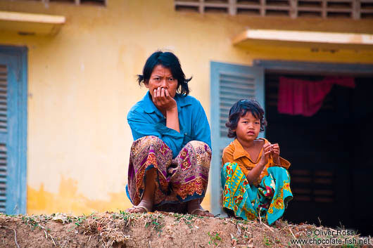 Mother with child near Battambang
