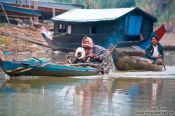 Travel photography:Boats near Battambang, Cambodia