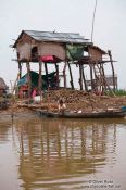 Travel photography:Stilt house along the Stung Sangker river near Battambang, Cambodia