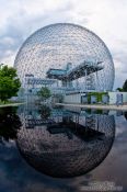 Travel photography:Montreal biosphere with lake, Canada