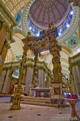Travel photography:Main altar inside the Cathedrale Marie Reine du Monde cathedral, Canada