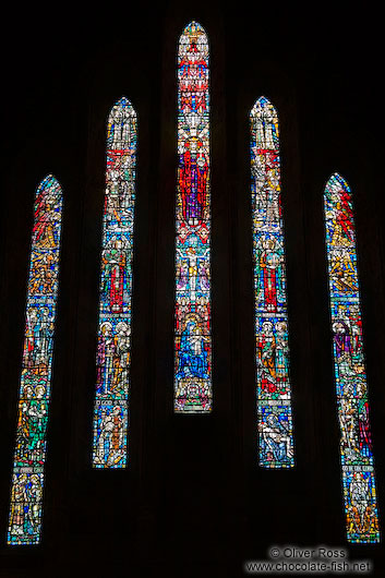 Church windows inside the St. John´s basilica