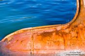 Travel photography:Bulbous bow of a ship in St. John´s harbour, Canada