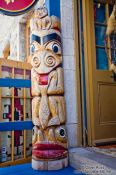 Travel photography:Totem pole outside a shop in Quebec, Canada