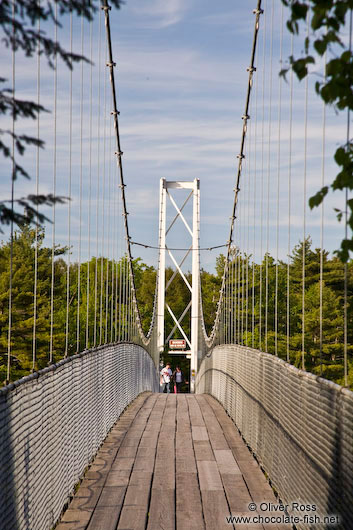 Passarelle suspension bridge in the Parc Chute de la Chaudière near Quebec city