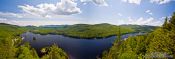 Travel photography:Panoramic view of the Lac Monroe lake in Quebec´s Mont Tremblant National Park, Canada