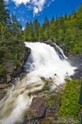 Travel photography:The Chute du diable waterfall in Quebec´s Mont Tremblant National Park, Canada