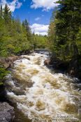 Travel photography:The Chutes croches waterfalls in Quebec´s Mont Tremblant National Park, Canada