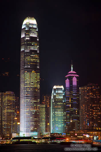 Hong Kong skyline by night 