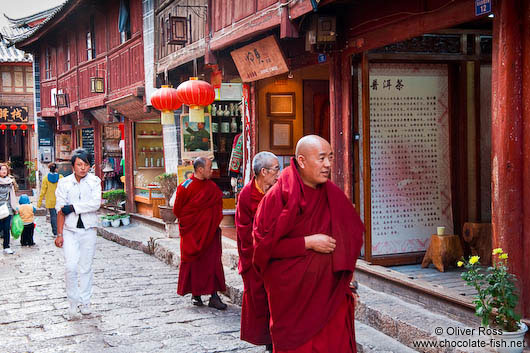 Monks in a Lijiang street