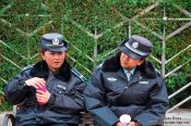 Travel photography:Dali police women , China