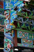 Travel photography:Facade detail of the Longevity Pavillion in Lijiang´s Black Dragon Pool park, China