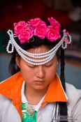Travel photography:Girl with traditional Naxi dress in Lijiang, China