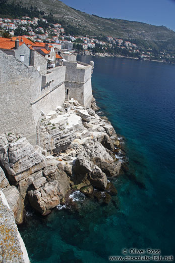View of the city wall of Dubrovnik