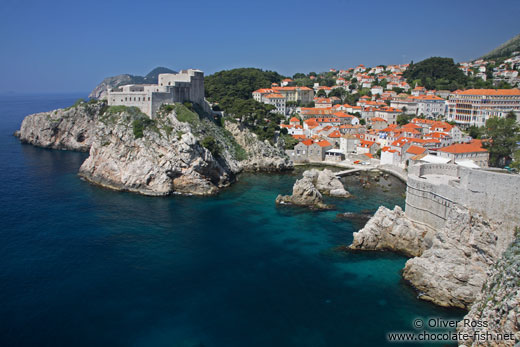 View from Dubrovnik`s city wall