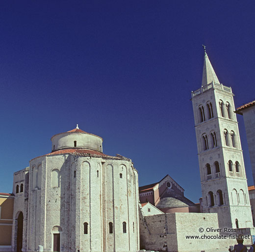 The Katedrala Sveti Stosije (cathedral of Saint Anastasia) and the church of Sveti Donat (Saint Donatus) in Zadar