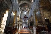 Travel photography:Inside the the Katedrala Sveti Lovrijenac (Saint Lawrence Cathedral) in Trogir, Croatia