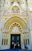 Travel photography:Entrance portal to the Zagreb Cathedral, Croatia