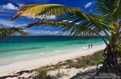Travel photography:Tourists at Cayo-las-Bruchas beach, Cuba