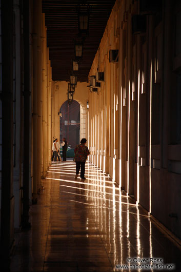 Havana arcades in evening light