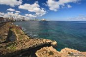 Travel photography:View of Havana bay from the Malecón, Cuba